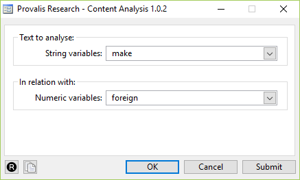 Select Variable in WordStat from Stata